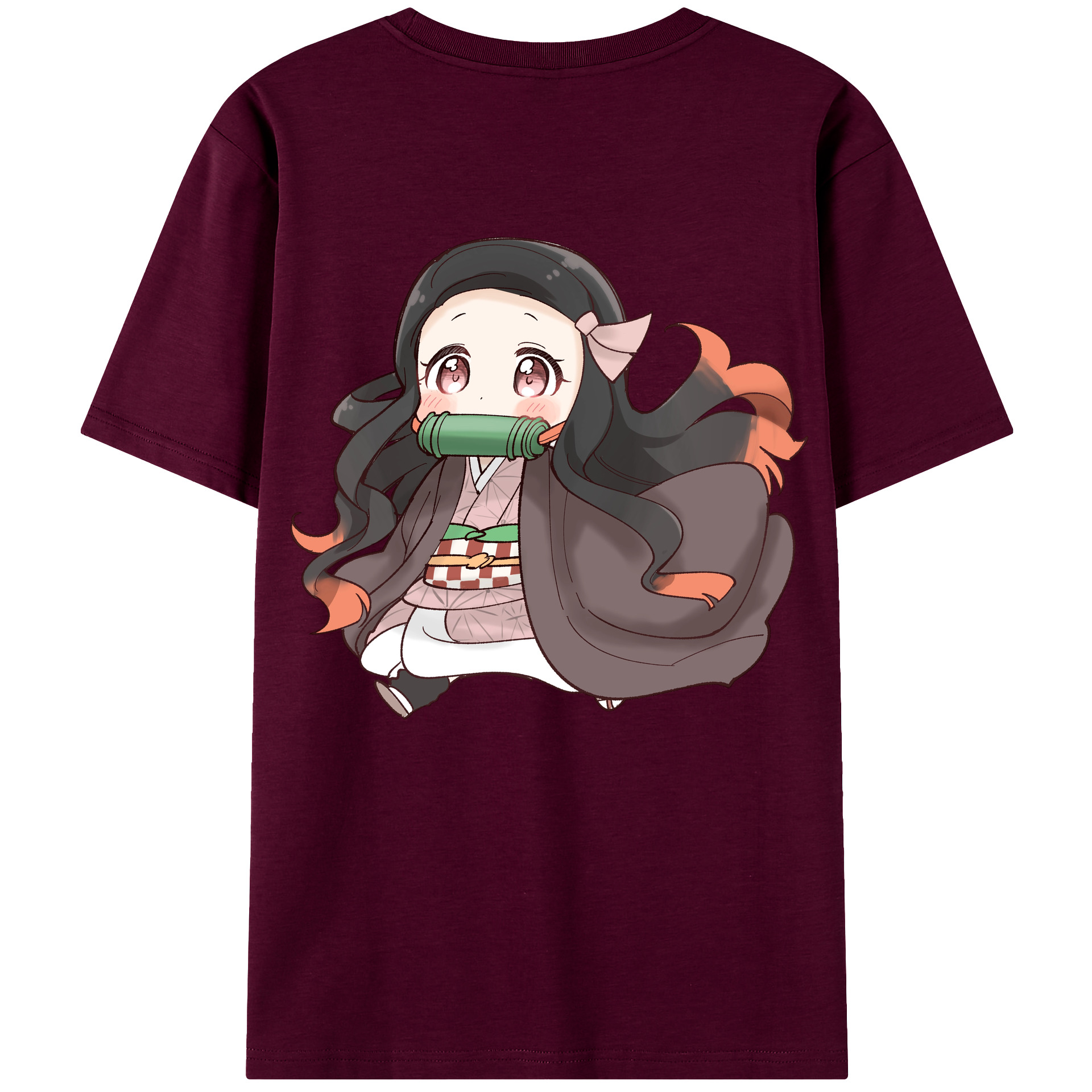 （画像用） 鬼滅の刃（きめつのやいば）竈門 禰󠄀豆子／かまど ねずこ Kamado Nezuko レディース半袖Tシャツ(バックプリント)